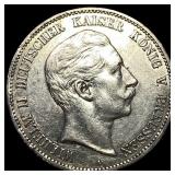 1903-A Silver 5 Mark Germany Prussia  UNCIRCULATE