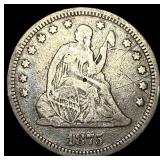 1875 Seated Liberty Quarter LIGHTLY  CIRCULATED