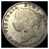 1873 Newfoundland Silver 10 Cents LIGHTLY  CIRCUL