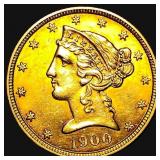 1900 $5 Gold Half Eagle