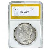 1902 Morgan Silver Dollar PGA MS65