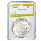 1880-O Morgan Silver Dollar PGA MS64
