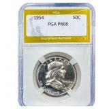 1954 Franklin Half Dollar PGA PR68