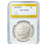 1878 8TF Morgan Silver Dollar PGA AU58