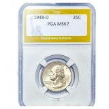 1948-D Washington Silver Quarter PGA MS67