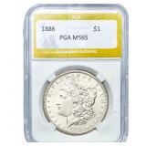 1886 Morgan Silver Dollar PGA MS65