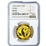 1983 Gold $100Y China Panada 1oz NGC MS68