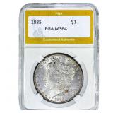 1885 Morgan Silver Dollar PGA MS64