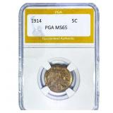 1914 Buffalo Nickel PGA MS65