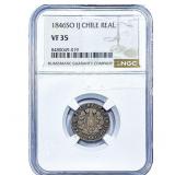 1846 Chile Silver 1 Real NGC VF35