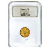 1927 $2.50 Gold Quarter Eagle NGC MS62