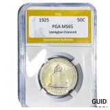 1925 Lexington Half Dollar PGA MS65