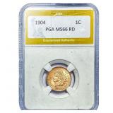 1904 Indian Head Cent PGA MS66RD