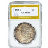 1888-O Morgan Silver Dollar PGA MS66