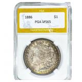 1886 Morgan Silver Dollar PGA MS65