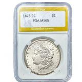 1878-CC Morgan Silver Dollar PGA MS65