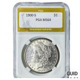 1900-S Morgan Silver Dollar PGA MS64