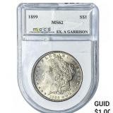 1899 Morgan Silver Dollar MCCS MS62