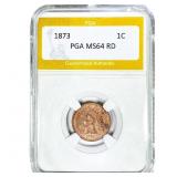 1873 Indian Head Cent PGA MS64RD