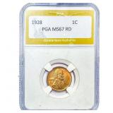 1928 Wheat Cent PGA MS67RD