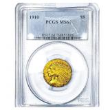 1910 $5 Gold Half Eagle PCGS MS61