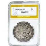1878 Rev 79 Morgan Silver Dollar PGA F15