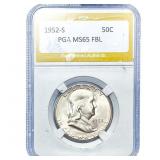 1952-S Franklin Half Dollar PGA MS65FBL