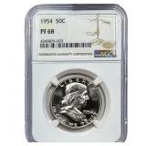 1954 Franklin Half Dollar NGC PF68