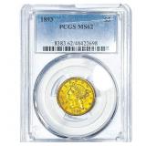 1893 $5 Gold Half Eagle PCGS MS62