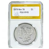 1879 Rev 78 Morgan Silver Dollar PGA XF45