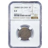 1848 Chile Silver 2 Reales NGC G4