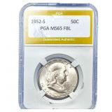1952-S Franklin Half Dollar PGA MS65FBL