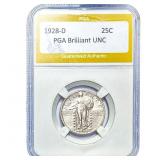1928-D Standing Liberty Quarter PGA Brilliant UNC