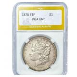 1878 8TF Morgan Silver Dollar PGA UNC