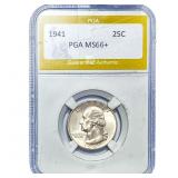 1941 Washington Silver Quarter PGA MS66+