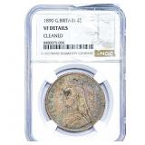 1890 Great Britain Silver 4 Shillings NGC VF Detai