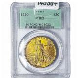 1920 $20 Gold Double Eagle PCGS MS62