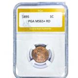 1895 Indian Head Cent PGA MS65+RD