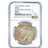 1935 Great Britain Silver Jubilee Crown NGC MS62