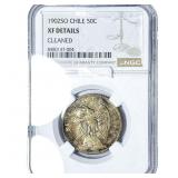 1902-SO Chile Silver 50 Centavos NGC XF Details