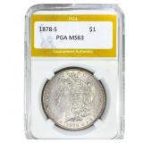 1878-S Morgan Silver Dollar PGA MS63