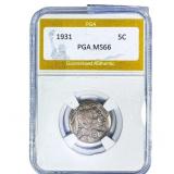 1931 Buffalo Nickel PGA MS66