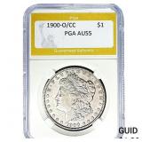 1900-O/CC Morgan Silver Dollar PGA AU55
