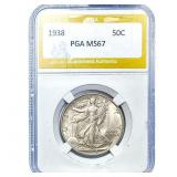 1938 Walking Liberty Half Dollar PGA MS67