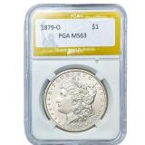 1879-O Morgan Silver Dollar PGA MS63