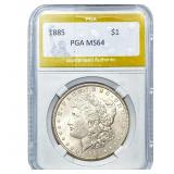 1885 Morgan Silver Dollar PGA MS64