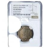 1819 Colombia Silver 2 Reales NGC VG Details