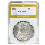 1887 Morgan Silver Dollar PGA MS66