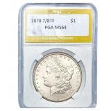 1878 7/8TF Morgan Silver Dollar PGA MS64