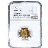 1872 Indian Head Cent NGC PF62 BN